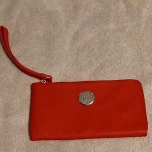 Joy Red Wristlet Wallet with Logo